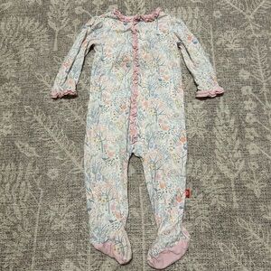 MAGNETIC ME MODAL FOOTIE WITH RUFFLE - 6-9 months